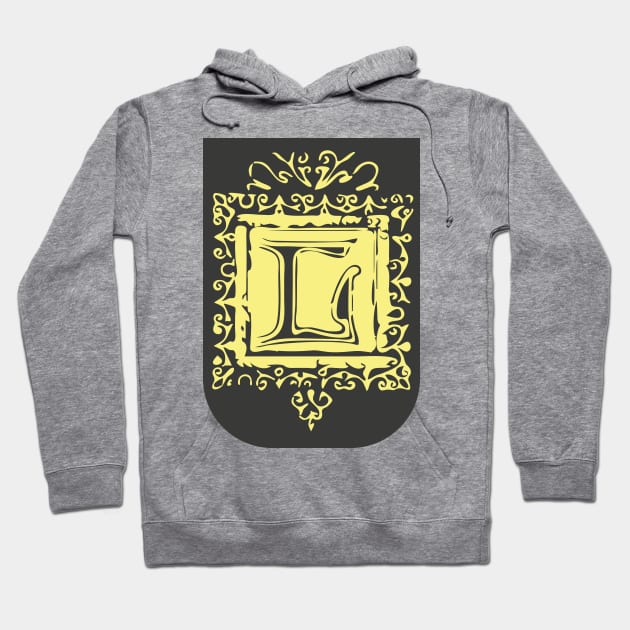 Decorative monogram L Hoodie by Creative Art Store